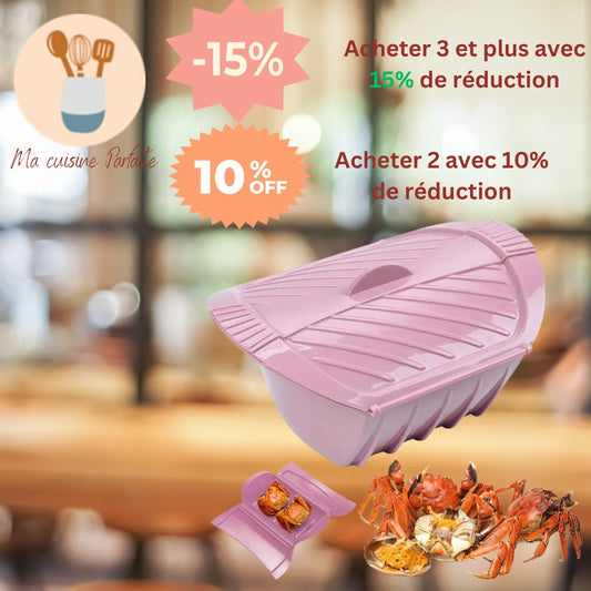 SteamEase™ Cuiseur Vapeur Rectangulaire en Silicone pour Micro-Ondes - Ma cuisine parfaite